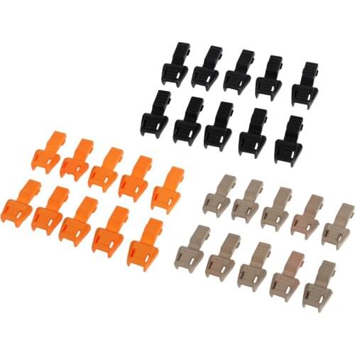 10 Pieces Plastic Zipper Puller End Lock Zip Pull End for 3-4mm Bungee Cord