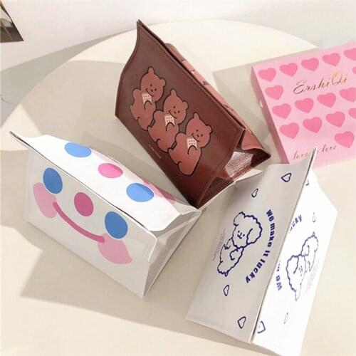 100PCS Creative Home Kitchen waterproof PU Leather Tissue Box Tissue Bag Napkin Holder Case Cartoon Style Car Hotel storage box