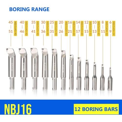 Adjustable Fine-tuning Fine Boring Head Tool Bore Tool Set Machining Center Drill Chuck High Precision Small Hole NBJ16