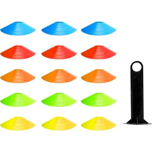 15pcs football Training Cones Sports Saucer Cones Marker Discs Football Marking Discs Soccer Entertainment Sports Accessories