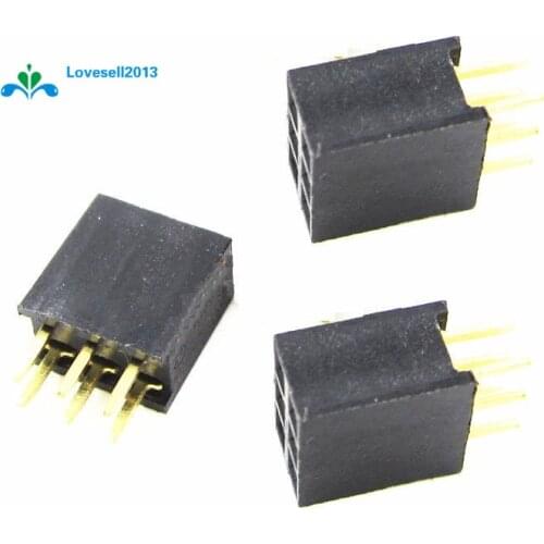 20PCS 2X3 Pin 6P 2.54mm Double Row Female Straight Header Pitch Socket Pin Strip