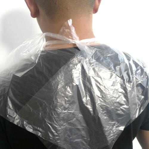 200Pcs Disposable Barbershop Hairdressing Capes Waterproof Perm Hair Salon Apron Clear hair cutting coloring Hair Salon Apron