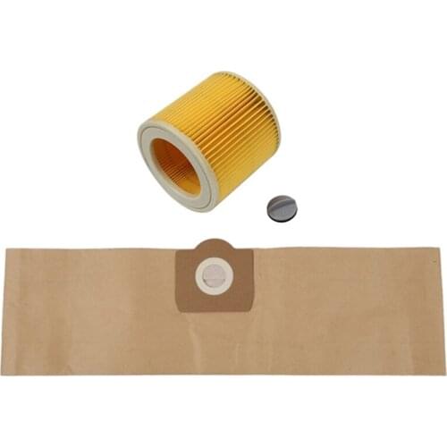 5Pcs Dust Bag 1Pcs Filter for KARCHER WD3 Premium WD 3,300 M WD 3,200 WD3.500 P 6,959-130 Vacuum Cleaner