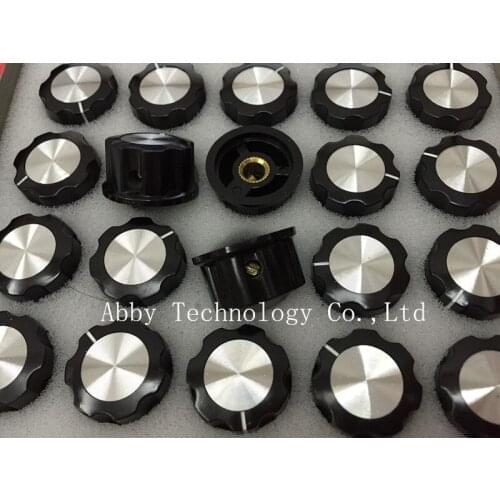 50pcs A03 bakelite knob potentiometer knob inner hole 4MM-6.4MM (copper)