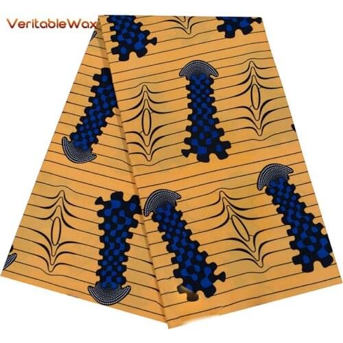 6 Yards/lot African Fabric Veritablewax Ankara Polyester Farbic For Sewing Wax Print Fabric by the Yard Designer FP6211