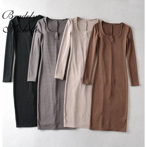 Модные трикотажные платья BRADELY MICHELLE China At AliExpress