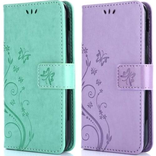 Butterfly Phone Case For Samsung Galaxy S9 S8 Plus S7 S6 Edge j2Prime Note9 A6 j4 j6 2018 Flip Leather Cover P04Z