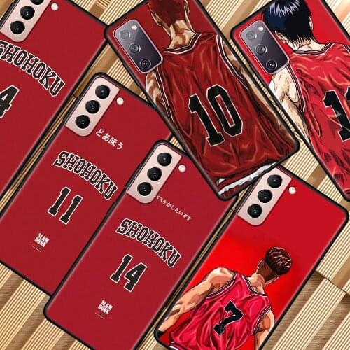 Slam Dunk Anime Black Cover for Samsung Galaxy Note 20 Ultra 10 Lite 5G 9 8 S21 Plus TPU Soft Phone Case Shell Coque