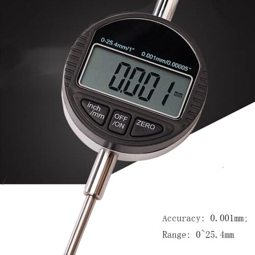 Digital dial indicator 0.01 0.001 25.4mm 12.7mm Dial indicator Measuring tool 0-12.7/0-25.4m