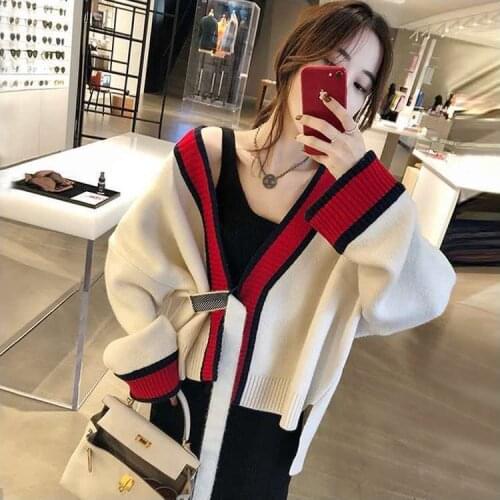Long cardigan female casual loose knitted Women sweater ladies Fashion autumn Warm Style coat Girl High Street