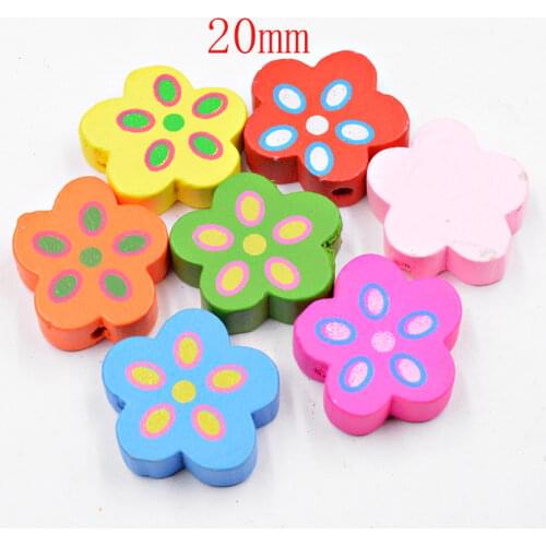 FLTMRH Mixed Kids Multicolor Wood Beads For DIY Jewelry Making Fit Children Necklaces Bracelets Handmade DIY Puzzle Crafts