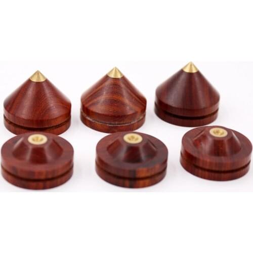 Hifi X Hifi audio 4 sets Speaker Stand Base speaker wooden CD foot nail 33mm ebony Speaker Stands