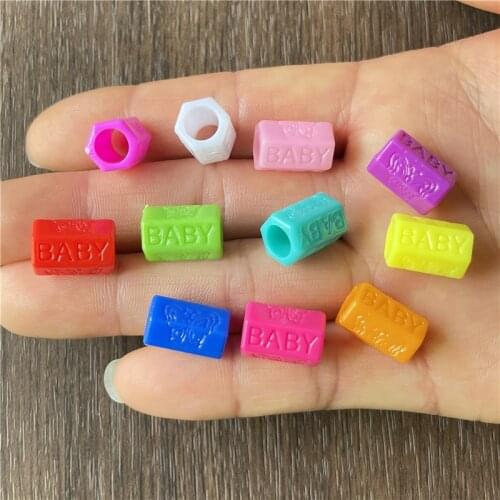 JunKang 50pcs mixed batch colorful hexagonal baby butterfly pattern flag spacer beads DIY handmade bracelet necklace connection