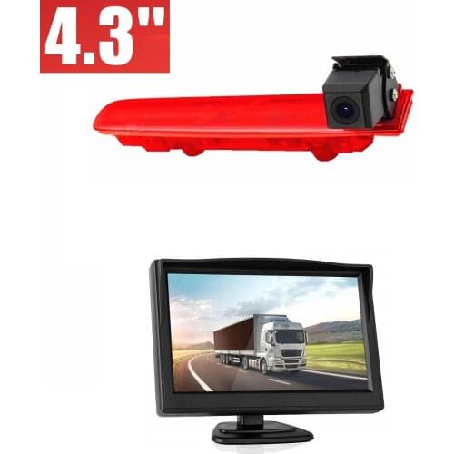 HD 720P Misayaee Brake Light Camera+4.3'' monitor for T5 T6 Transporter/ Caravelle/Multivan Rear view Camera Night Vision Camera