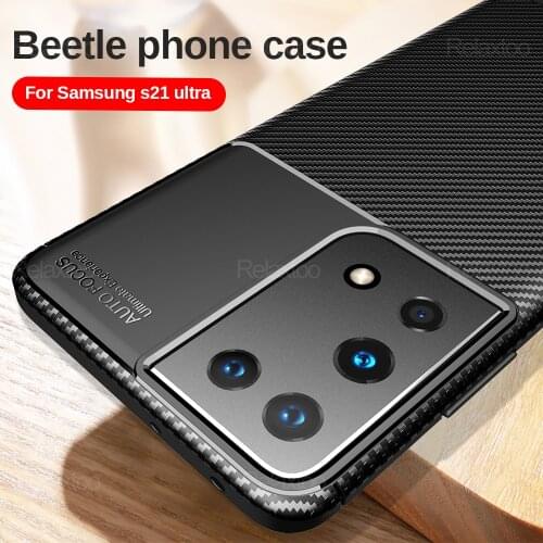 Carbon Fiber Texture Case For Samsung Galaxy S21 Ultra On Sumsung S20 FE S 21 Plus Note 20 5G Silicone Phone Cover Coque Fundas