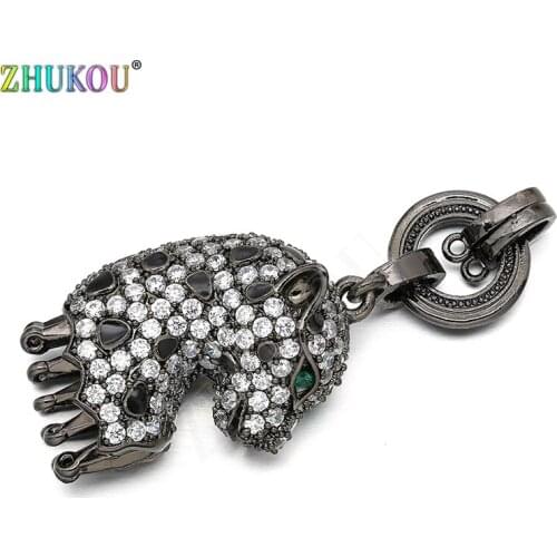 22*62mm Handmade Brass Cubic Zirconia Charms Pendants for Diy Jewelry Findings, Hole: 1.2mm, Model: VD330