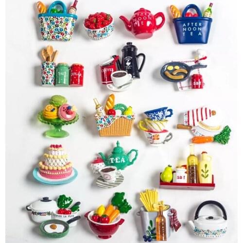 1 Piece Food and Home Decoration Shape Fridge Magnets Souvenir Magnetic Sticker