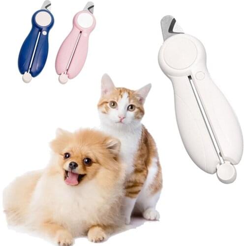 LED Light Pet Nail Clipper, Dog & Cat Pets Nail Clippers and Trimmers - Avoid Over-Cutting, Hidden Nail File & Razor Sharp Blade
