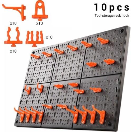 Multifunctional Plastic Hook Safety Tool Hanging Board Workshop Hardware Tool Storage Rack Easy To Install