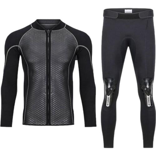Men Neoprene 3MM Wetsuit Jackets Pants Scuba Diving Suit Underwater Fishing Snorkeling Surfing Kitesurf Spearfishing Equipment