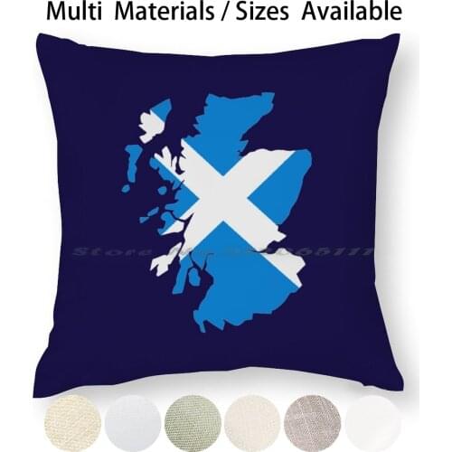 Scotland Map Flag Pillow Case Throw Pillow Cover Cotton Linen Flax Scotland Map Flag Country Europe Great Britain United