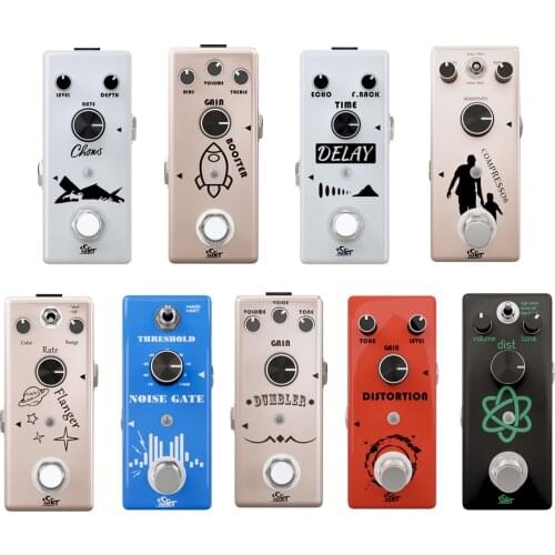 New Noise Gate Compressor Distortion Booster Chorus Delay Flanger Heavy Metal Guitar Effect Pedal True Bypass Guitar Accessories