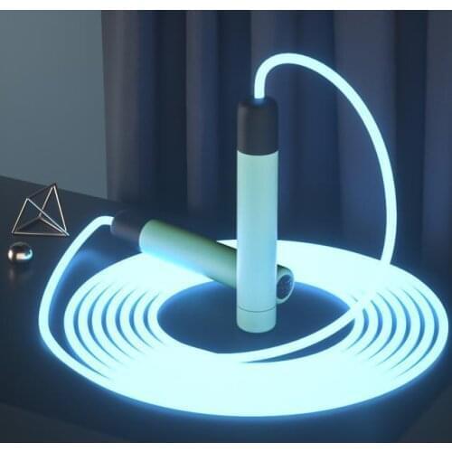 Optical cable Luminous 2.8m 4.5mm night LED light adult children kids jump skipping rope adjustable Rope Skipping With Lights