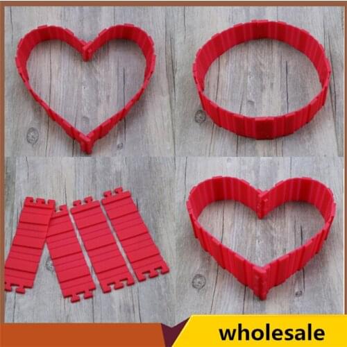 Wholesale 100set Magic Bake Snake Silicome Cake Mold Heart Shade Round Shade DIY Cake Mold Pastry Tools Kitchen Accessories