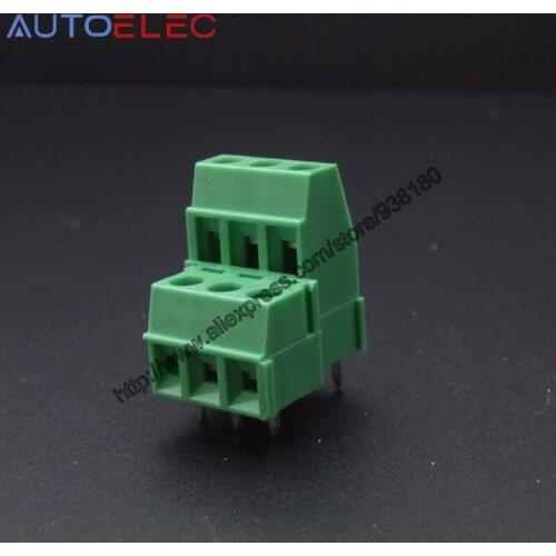 PCB Screw Terminal Block Connector pitch3.81mm spacing 3p 300V 10A straight pin Double layer connector instead of Phoenix