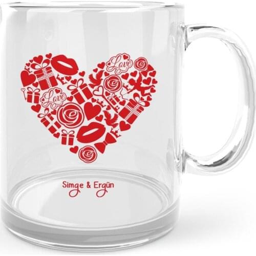 Personalized Valentine 'S Day Themed Glass Mug Cup-53