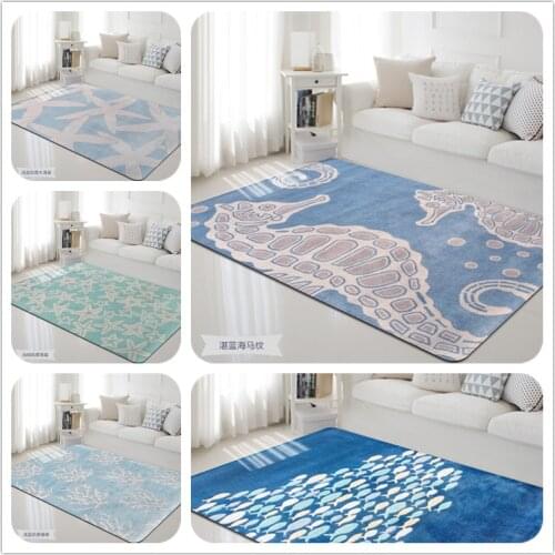 Personalized Marine Animal Print Carpets For Living Room Game Mat/Rugs Child Baby Decor Room Crawl Rug Bedroom Area Carpet Kids