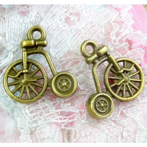 50pcs/lot Jewelry Making DIY Handmade Craft Charms Antique Bronze Plated 16.8*16.2MM Car Pendants