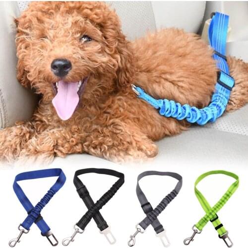 Cushioning Elastic Traction Rope Dog Leash Reflective Car Seat Belt Traction Belts Safety Rope 1PC Dog Seat Belt Pet Supplies