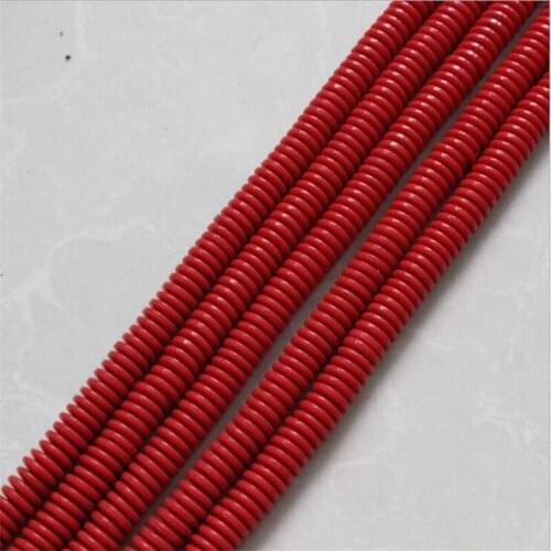 Abacus rondelle shape Red Resin synthetic ambers loose bead 6 8mm hot sell fashion women weddings party gifts jewelry making 15"