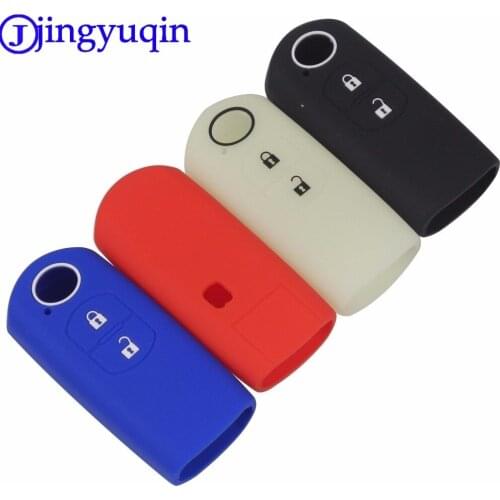 Jingyuqin 2 Buttons Remote Smart Key Silicone Cover Case Fob For Mazda 2 / 3/ 5/ 6 CX-3 CX-4 CX-5 CX-7 CX-9 Atenza Axela MX5