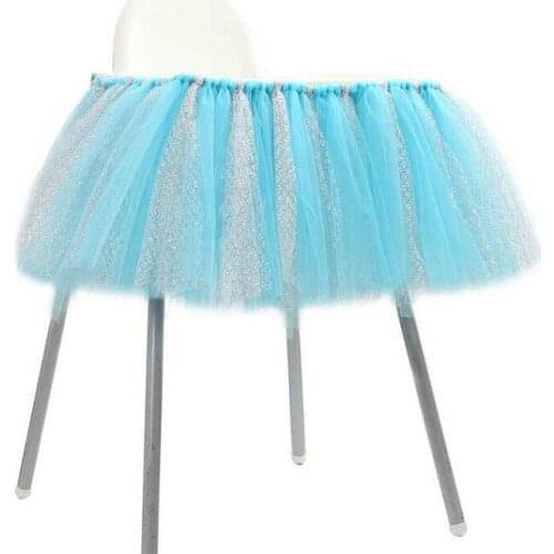 Chair skirt table tablecloth tulle tutu Birthday Wedding Party Decoration baby shower gift craft DIY favor candy color