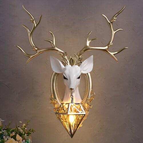 Modern Decor Led Creative Antlers Wall Lamp Nordic Decoration Living Room Bedroom Bedside Lights Lighting Industrial Wall Sconce