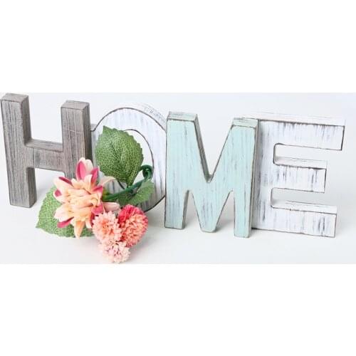 Love/Home Letter Decoration Articles Multi-Colored Creative Crafts Wooden Country Style Antiquing Home Decoration