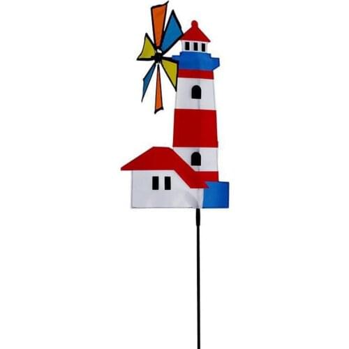 Windmill Stereoscopic Easy Installation Fabric 3D House Whirligig Pinwheel for Kids