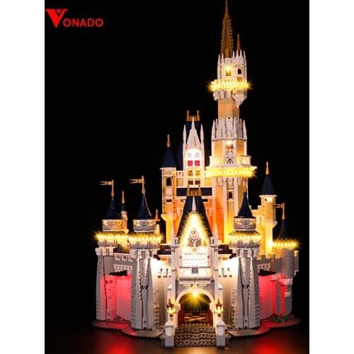 Vonado LED Lighting For 71040 Cinderella Princess Castle Creative Street View Building Blocks Series Diy Lighting Set (No Model)
