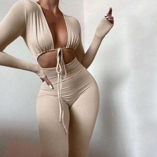 2021 Autumn Winter Fashion Women Casual Solid Bodycon Jumpsuits Long Sleeve Romper Streetwear Fitness Sexy Playsuit For Female