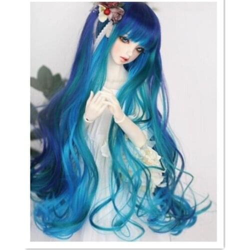 1/3 1/4 1/6 Bjd Doll Wigs High Temperature Wire Long Wavy BJD Wig Hair with Bangs Fashion BJD Wig Doll Accessories