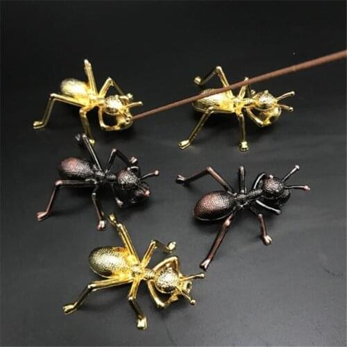 1pc Ant Shape Portable Alloy Copper Incense Holder Can Be Fixed Incense Sticks And Coil Burner Censer High Incense Plug