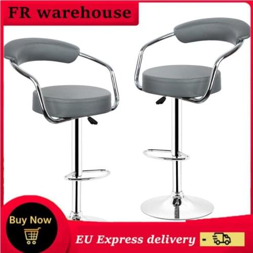 2pcs Bar Chair Modern Fashion Round Swivel Chair Pub Bar Stool Furniture Modern Living Room Home Office Kitchen Chair HWC