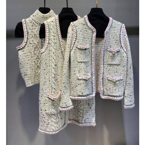 2021FW Autumn High Quality Women Luxury Knitted Sweater Cardigan For Female Casual Tops Coat Gdnz 7.15