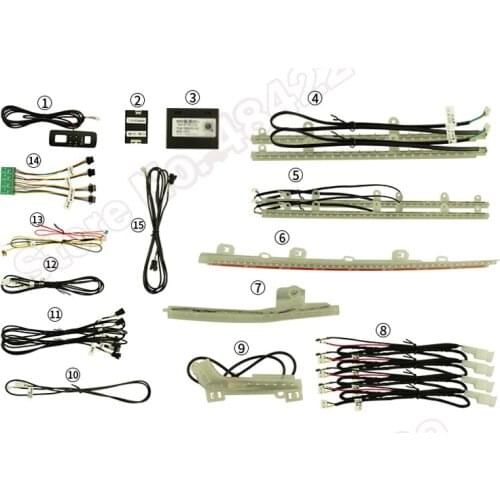 64-Color Decorative Atmosphere Lamp illuminated Door Foot strip Button App Control Neon Ambient Light For Volvo S90 2017-2020