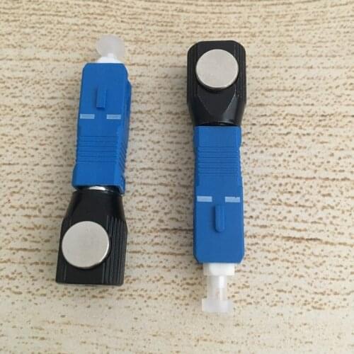 2pcs/lot Round Type Adapter SC Bare Optic Fiber Adapter for WANs LANs CATV Fiber Test Lab