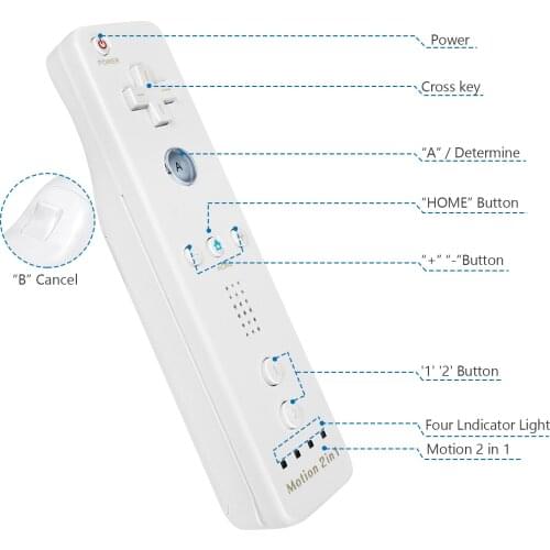 Built-in Motion Plus Wireless Remote Gamepad Controller For Nintend Wii Nunchuck For Nintend Wii Remote Controle Joystick Joypad