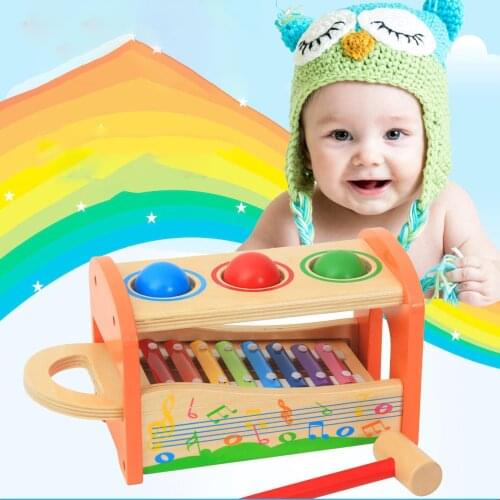 Wooden Children Kids 8 Notes Musical Xylophone Piano Instrument Educational Toy