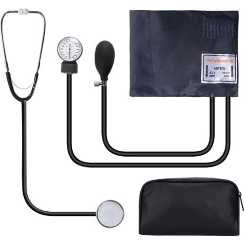 Household Medical Manual Blood Pressure Monitor Measure Stethoscope Doctor Systolic Diastolic Sphygmomanometer BP Tonometer